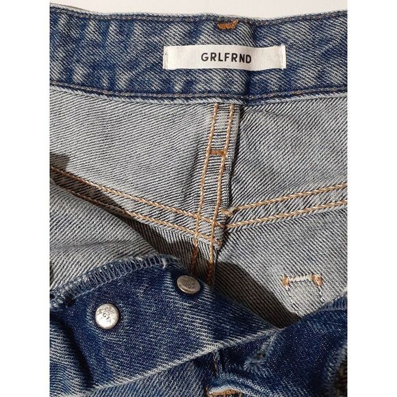 GRLFRND Helena High Rise Cut Off Shorts Button Fly Destroyed 5 Pocket Size 26 - Picture 9 of 13